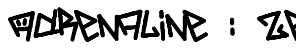 Adrenaline : Zero font preview